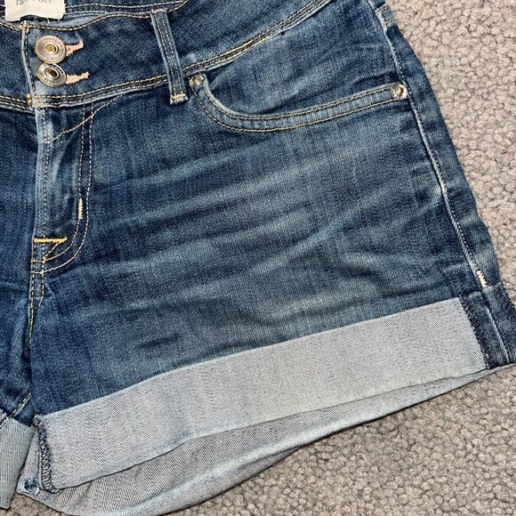 Vintage Y2K HUDSON CROXLEY MID THIGH SHORT - STEEL - Shade A - EUC - Size 25 - Picture 5 of 15